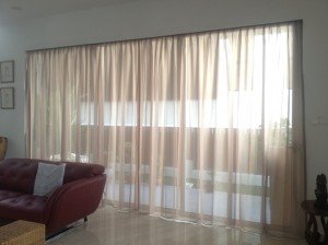 Sheer Beige Day Curtains