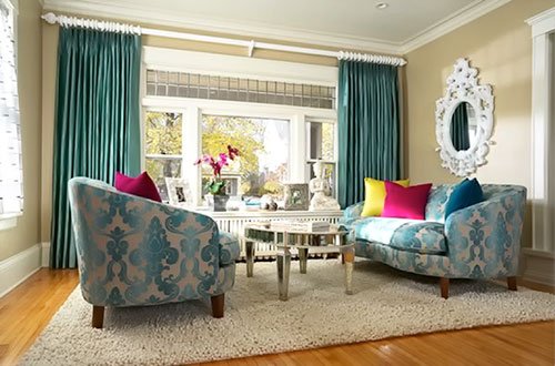 turquoise-curtain-living-room-home-decor