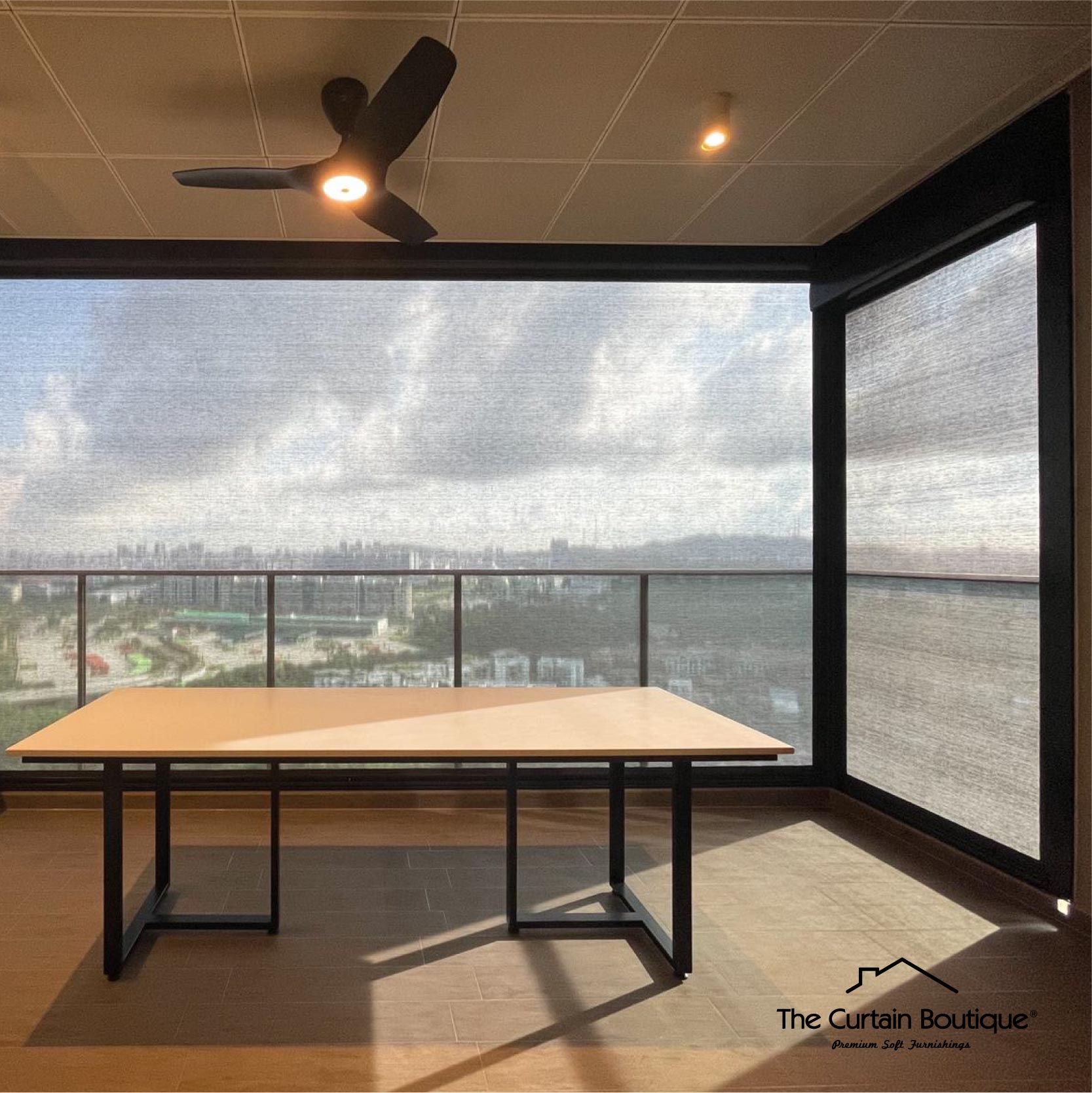 Whistler Grand condo balcony outdoor ziptrak blinds