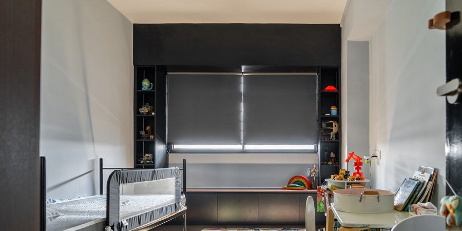 Blackout Grey Roller Blinds with Pulley