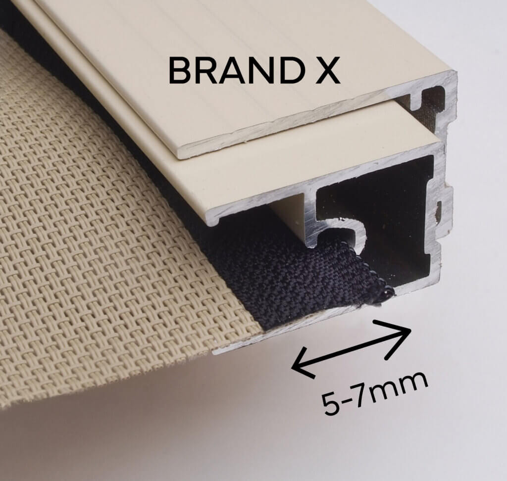 Zip Blinds zipper spline