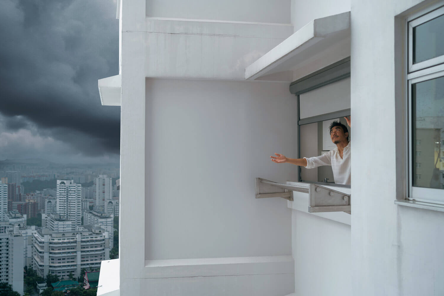 Ziptrak HDB Service Yard installation by The Curtain Boutique