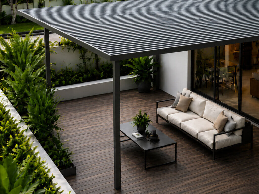 FluteShield Fluted Roof with PU Foam installed outdoors in landed property
