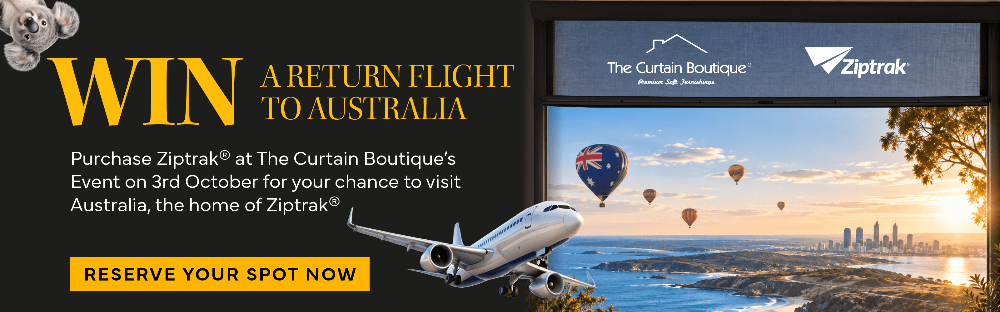 Australia Ziptrak Draw by The Curtain Boutique